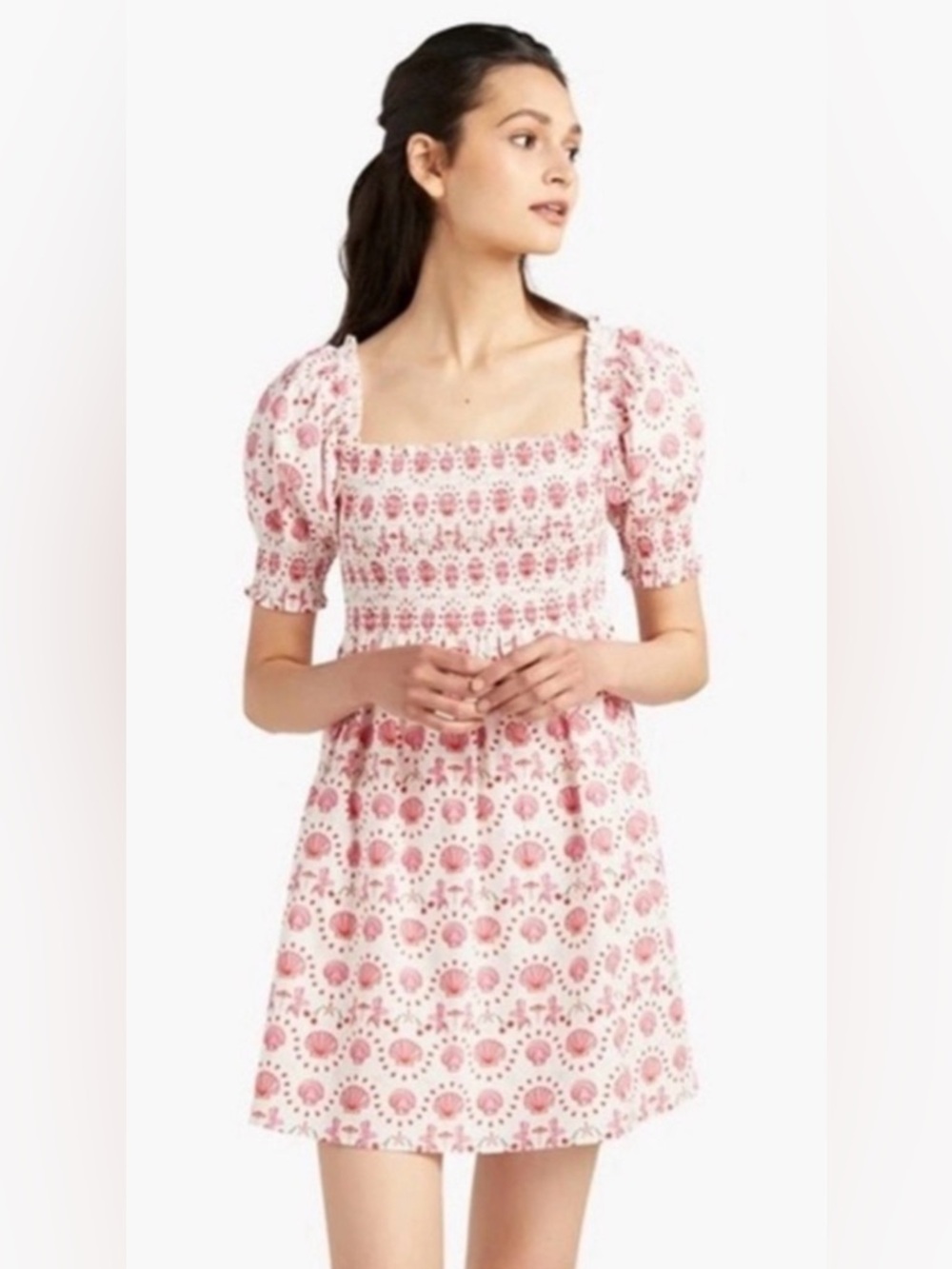 Like New Hill House Athena Babydoll Mini Nap Dress in Mermaid size XS